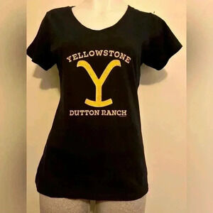 2/$16 separates NWT Yellowstone Dutton Ranch women’s sz S yellow & navy graphic